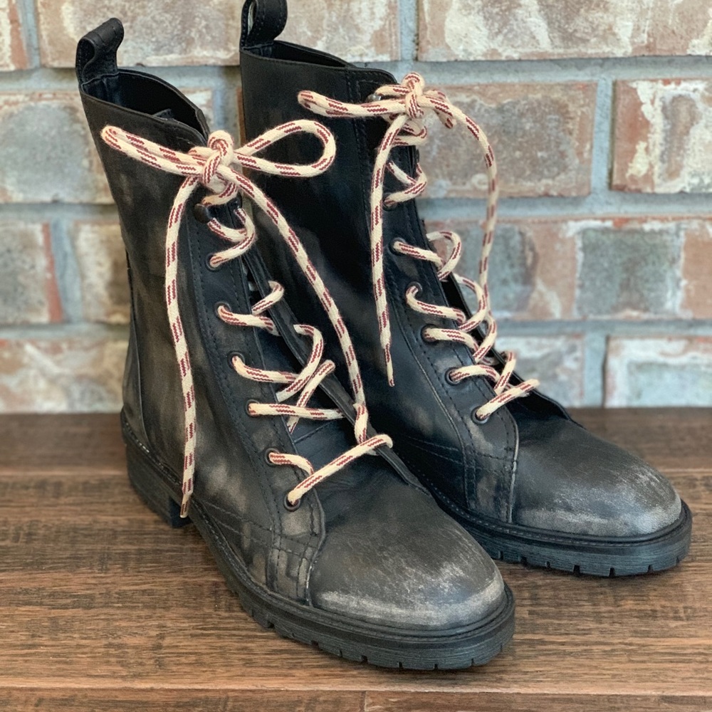 Zara distressed combat boots